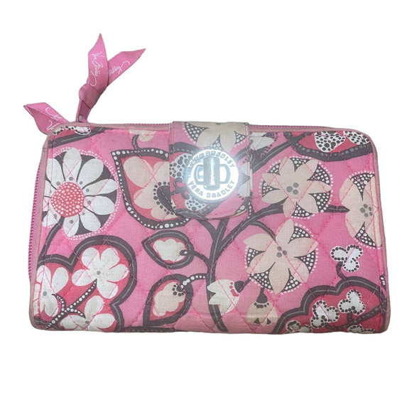 Vera Bradley Turnlock Wallet in Blush Pink - Picture 1 of 11